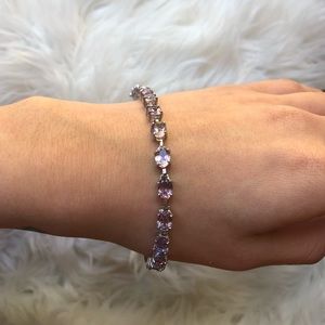 Beautiful Sterling Silver & Amethyst Bracelet